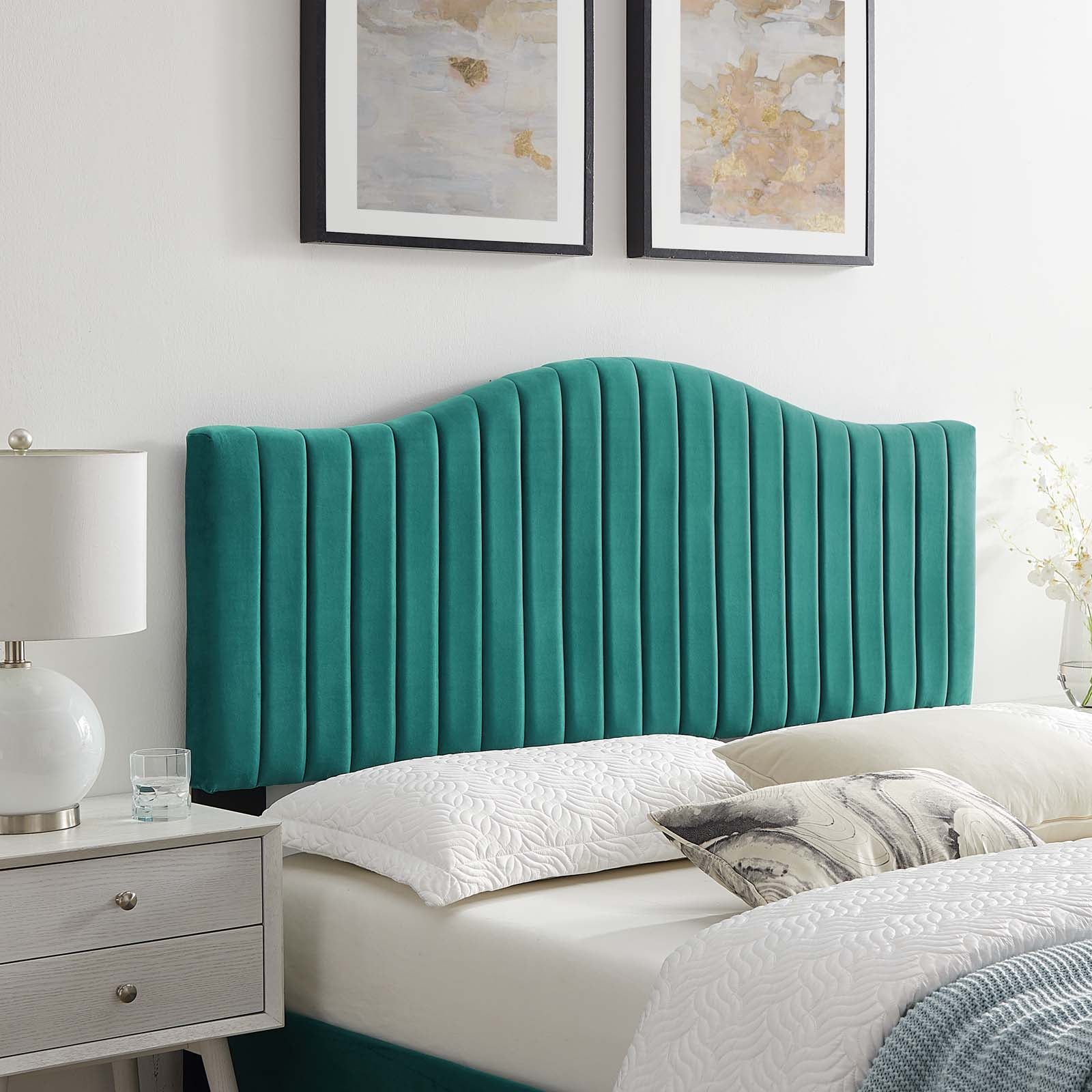 Modway Furniture Modern Brielle Channel Tufted Performance Velvet King/California King Headboard - MOD-6560