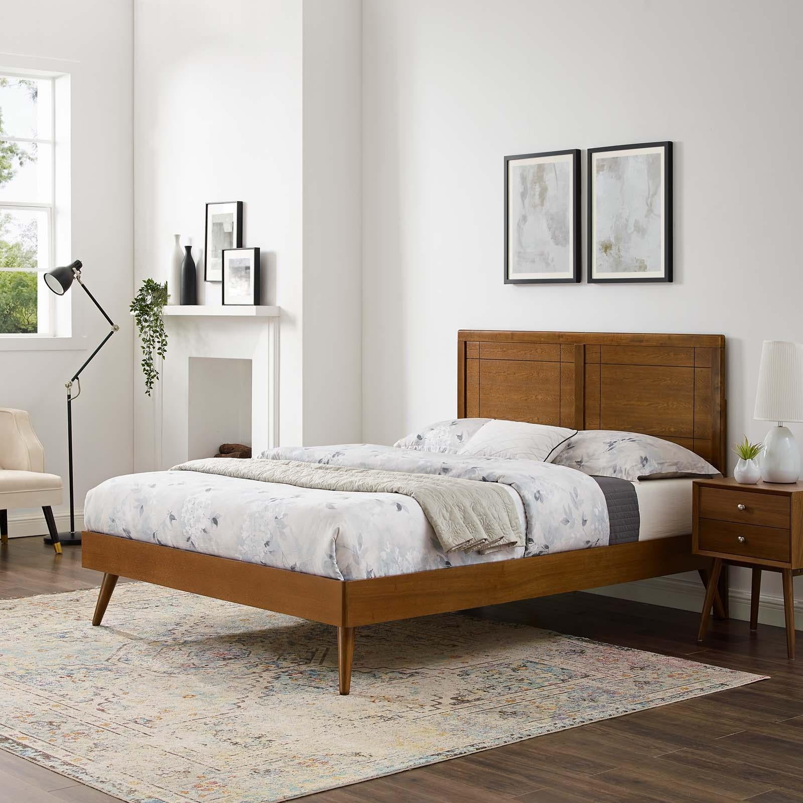 Modway Furniture Modern Marlee Twin Wood Platform Bed With Splayed Legs - MOD-6630