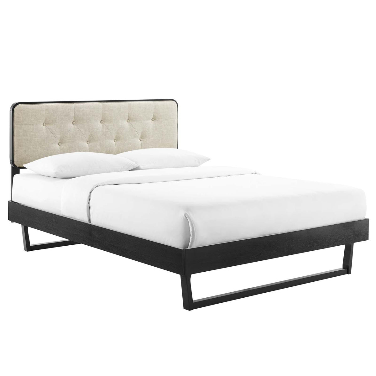 Modway Furniture Modern Bridgette Full Wood Platform Bed With Angular Frame - MOD-6643