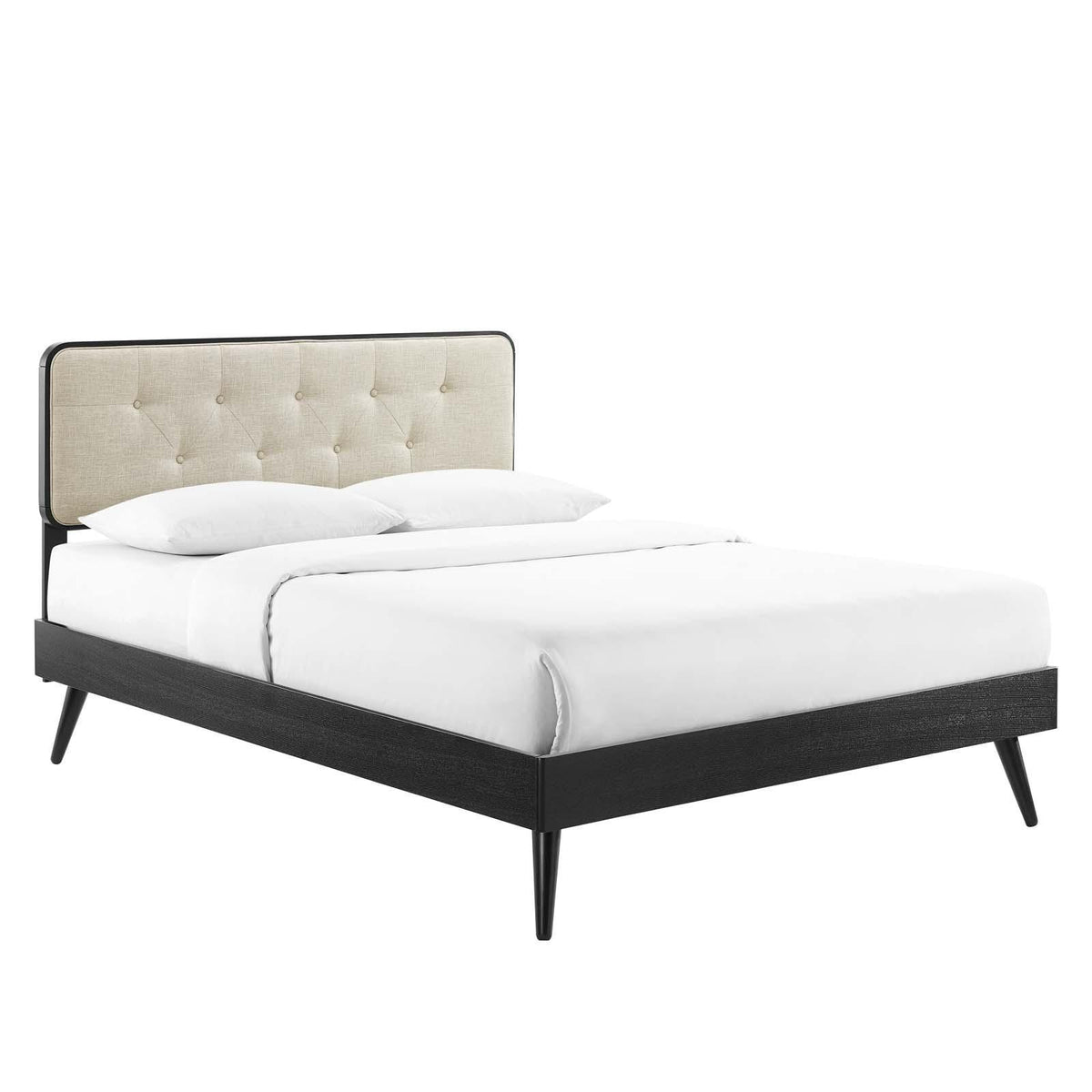 Modway Furniture Modern Bridgette Twin Wood Platform Bed With Splayed Legs - MOD-6648