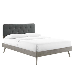 Modway Furniture Modern Bridgette Twin Wood Platform Bed With Splayed Legs - MOD-6648