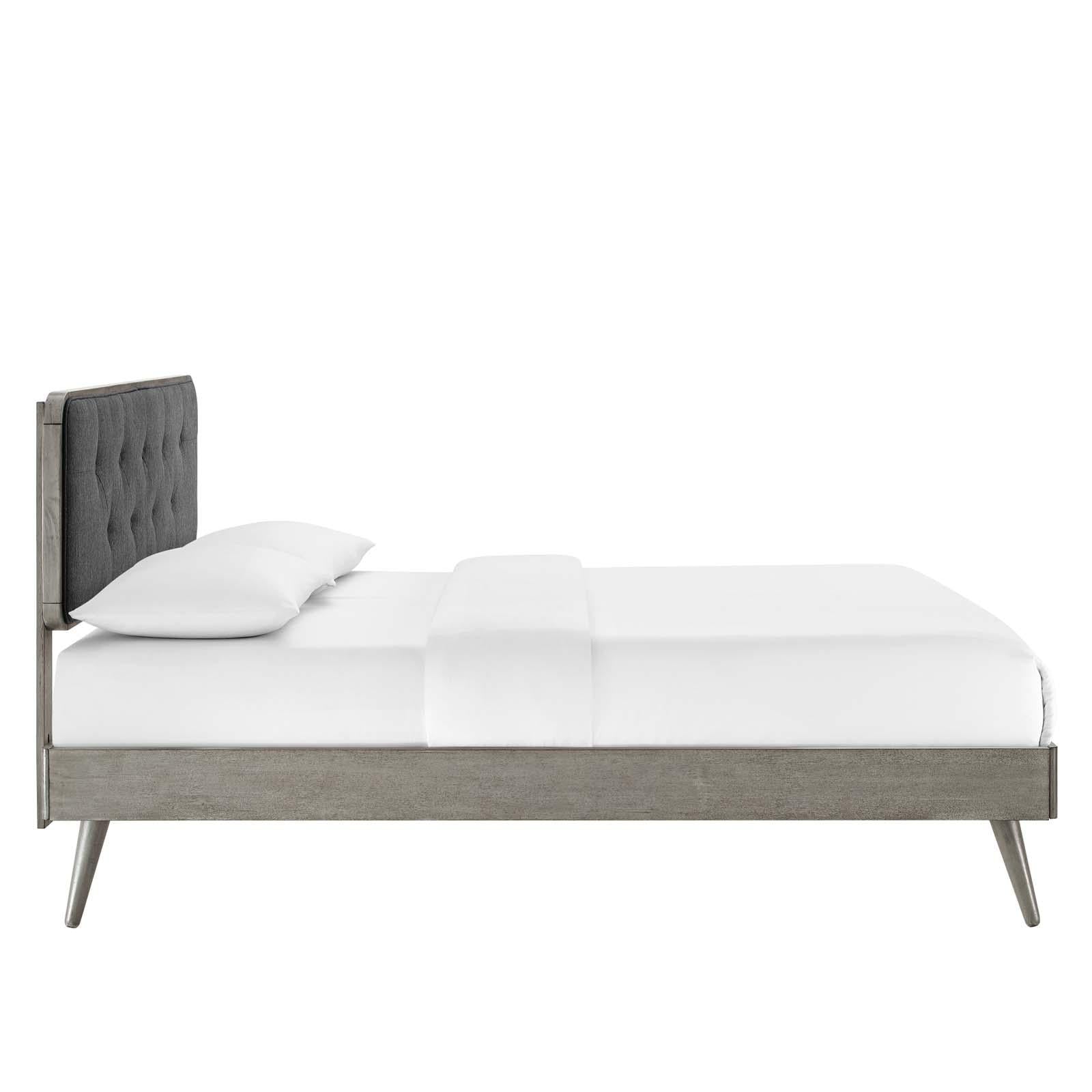 Modway Furniture Modern Bridgette Twin Wood Platform Bed With Splayed Legs - MOD-6648