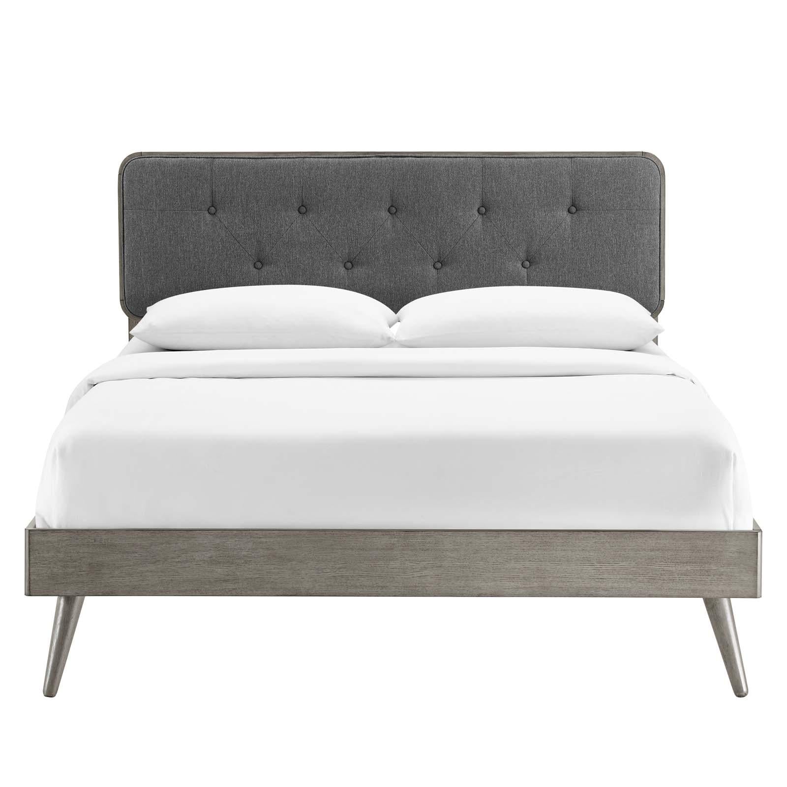 Modway Furniture Modern Bridgette Twin Wood Platform Bed With Splayed Legs - MOD-6648