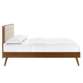 Modway Furniture Modern Bridgette Twin Wood Platform Bed With Splayed Legs - MOD-6648