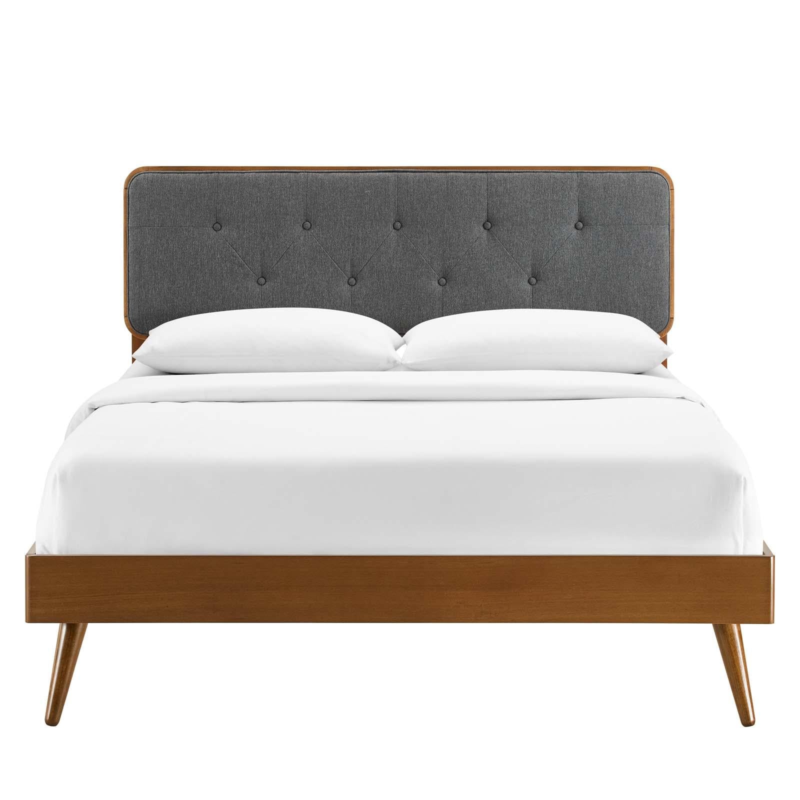 Modway Furniture Modern Bridgette Twin Wood Platform Bed With Splayed Legs - MOD-6648