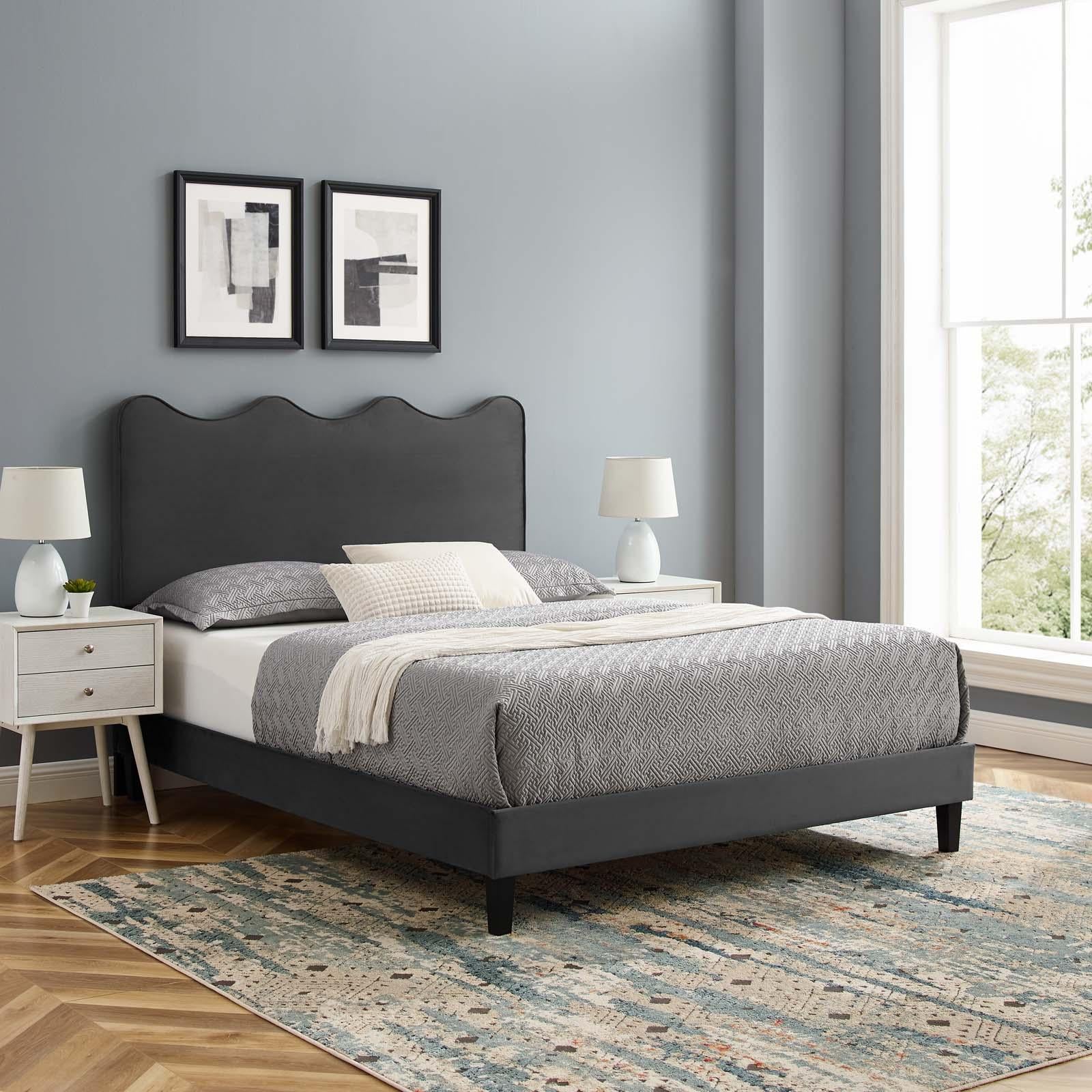 Modway Furniture Modern Current Performance Velvet Twin Platform Bed - MOD-6729