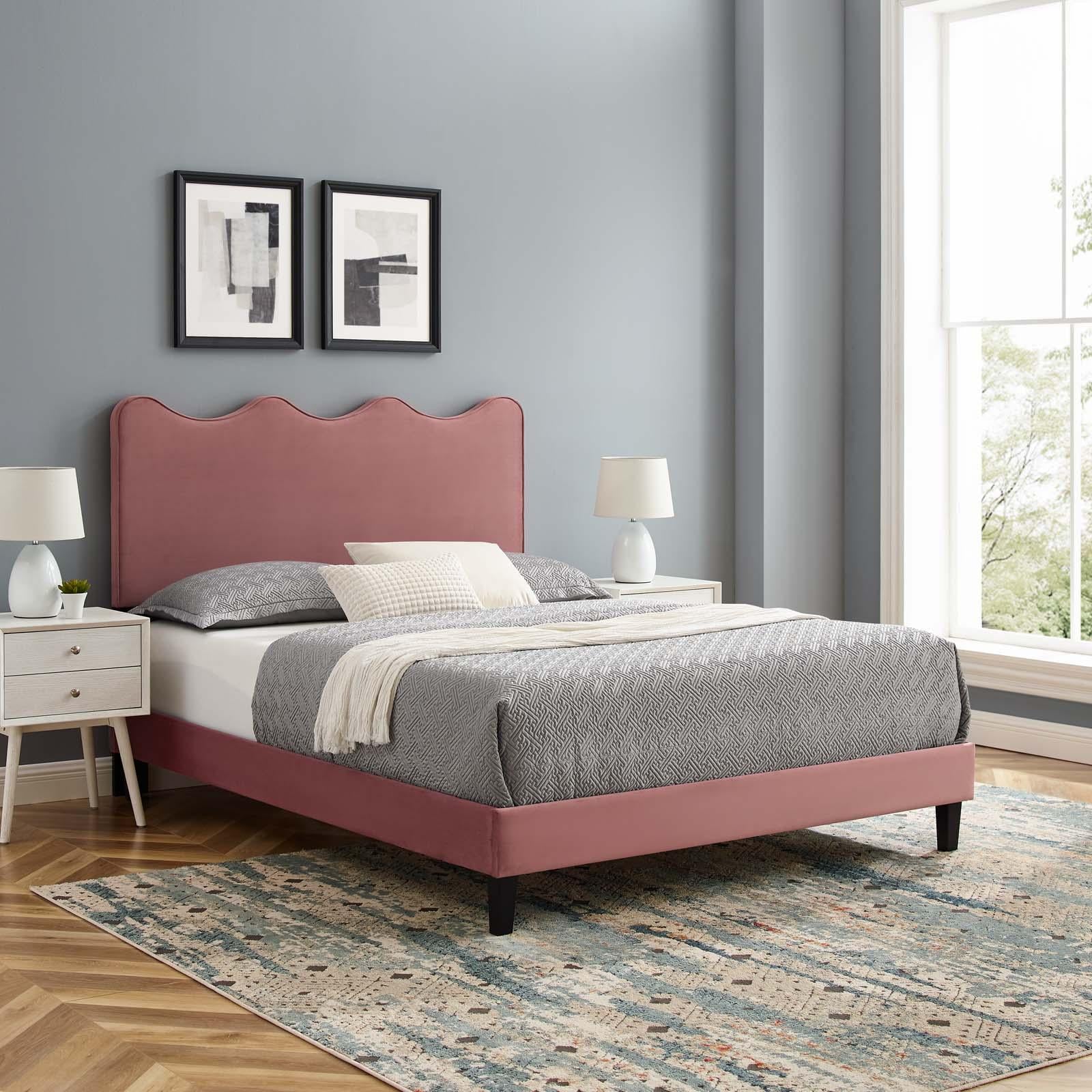 Modway Furniture Modern Current Performance Velvet Twin Platform Bed - MOD-6729