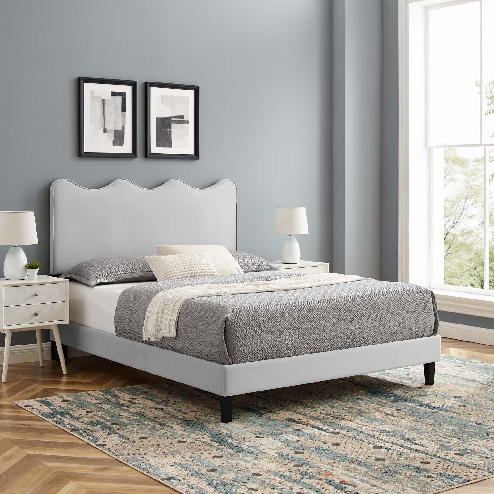 Modway Furniture Modern Current Performance Velvet Twin Platform Bed - MOD-6729