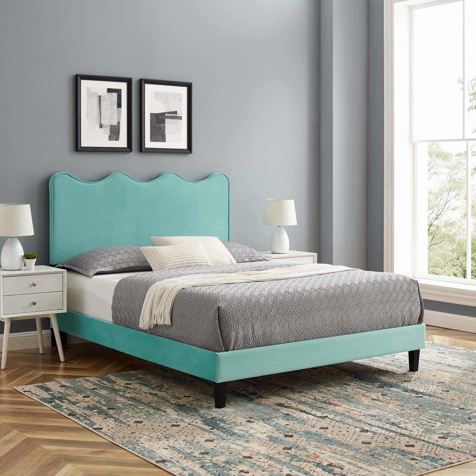 Modway Furniture Modern Current Performance Velvet Twin Platform Bed - MOD-6729