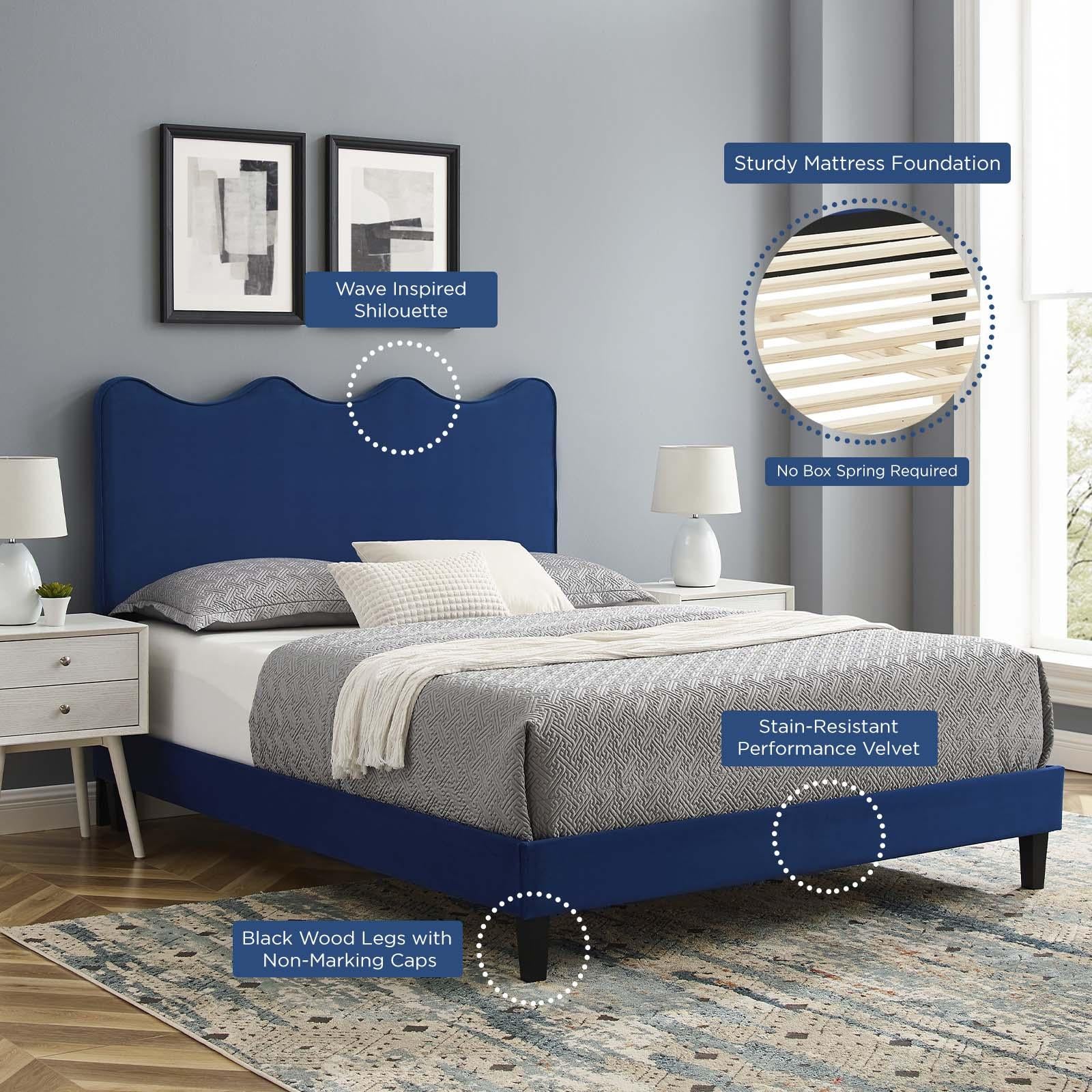 Modway Furniture Modern Current Performance Velvet Twin Platform Bed - MOD-6729