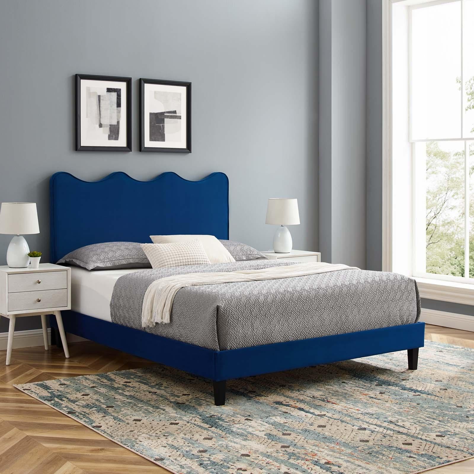 Modway Furniture Modern Current Performance Velvet Twin Platform Bed - MOD-6729