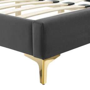 Modway Furniture Modern Amber Tufted Performance Velvet Twin Platform Bed - MOD-6778