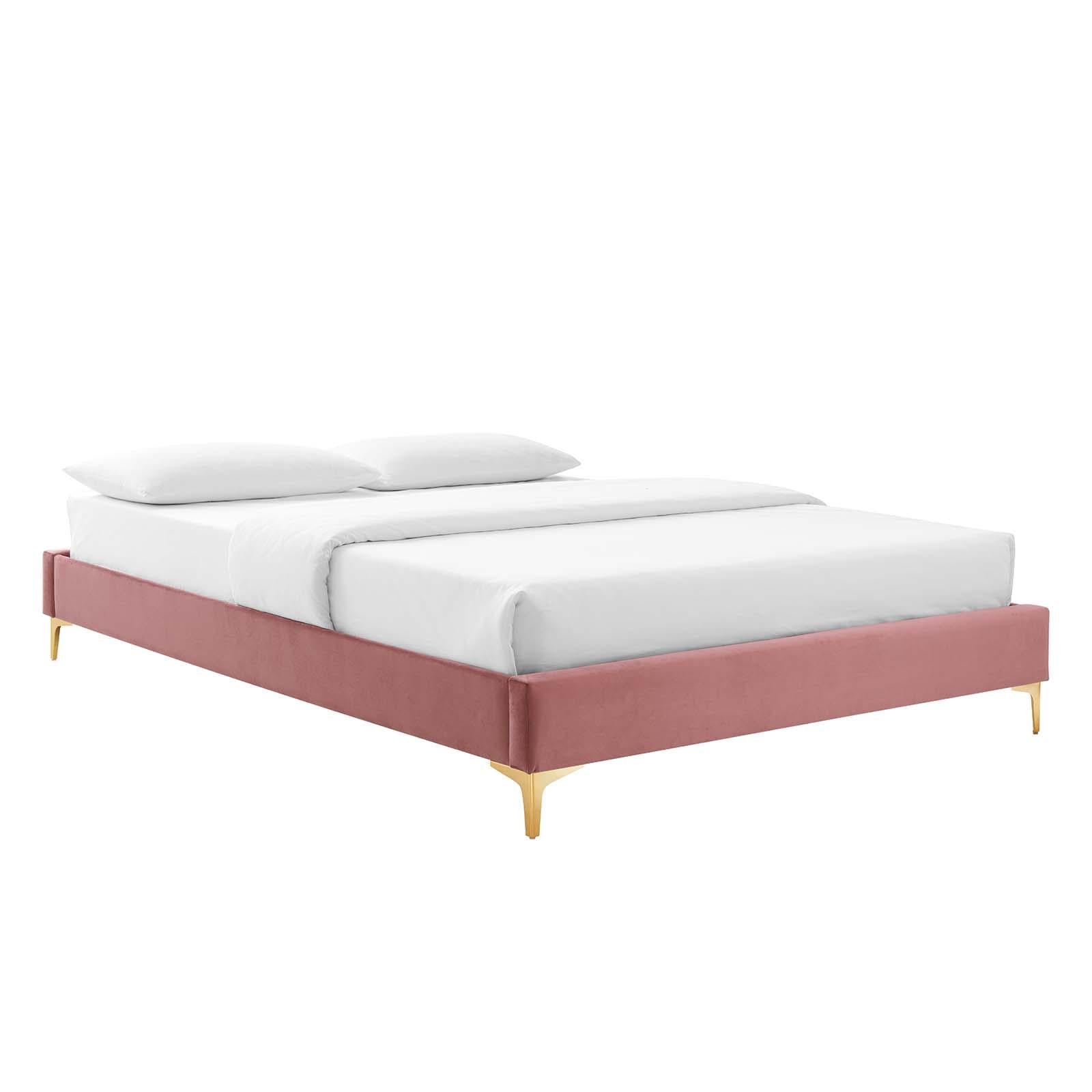 Modway Furniture Modern Amber Tufted Performance Velvet Twin Platform Bed - MOD-6778