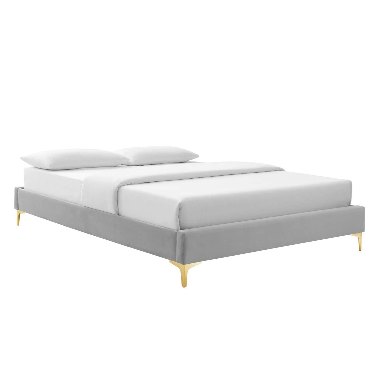 Modway Furniture Modern Amber Tufted Performance Velvet Twin Platform Bed - MOD-6778