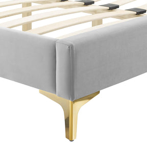 Modway Furniture Modern Amber Tufted Performance Velvet Twin Platform Bed - MOD-6778