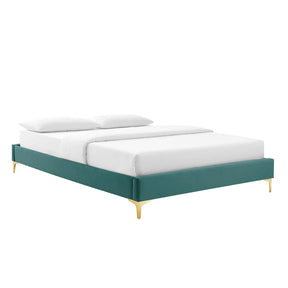 Modway Furniture Modern Amber Tufted Performance Velvet Twin Platform Bed - MOD-6778