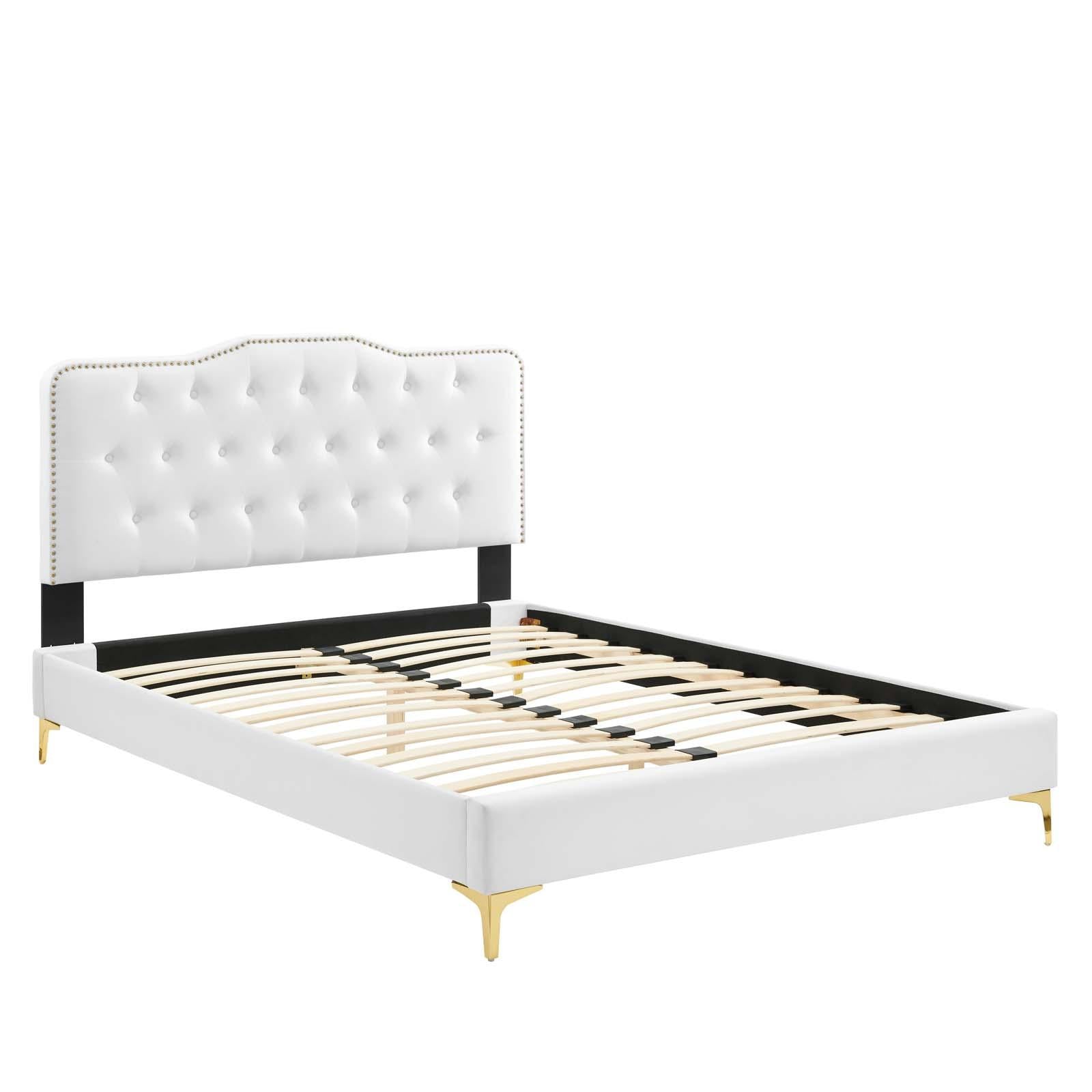 Modway Furniture Modern Amber Tufted Performance Velvet Twin Platform Bed - MOD-6778