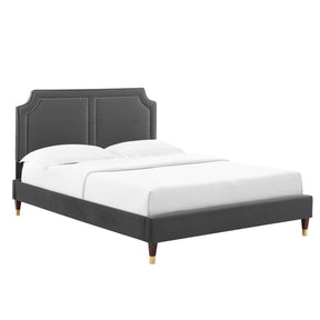 Modway Furniture Modern Novi Performance Velvet Twin Bed - MOD-6793