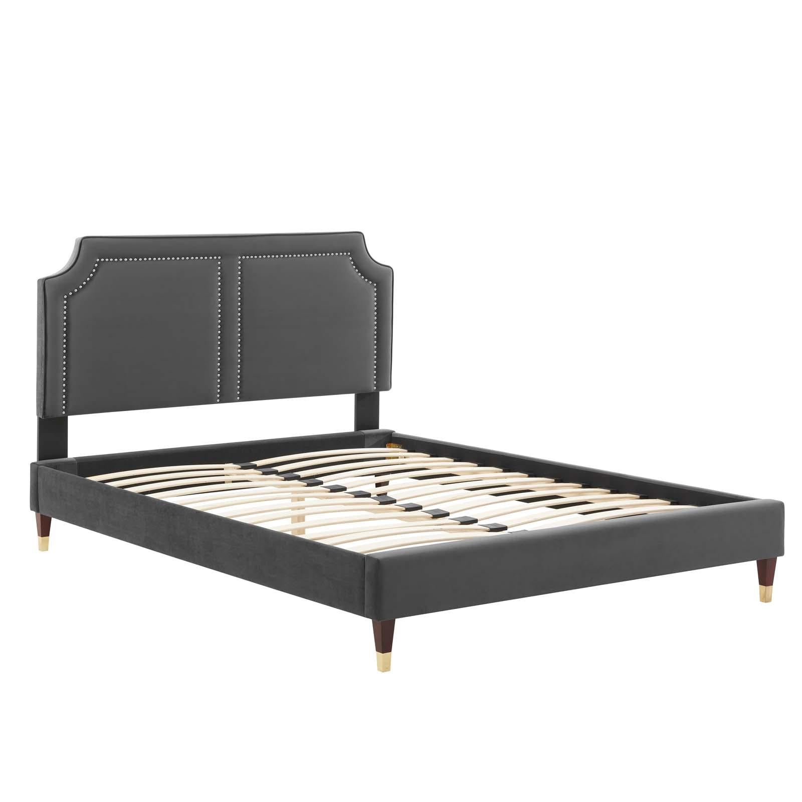 Modway Furniture Modern Novi Performance Velvet Twin Bed - MOD-6793