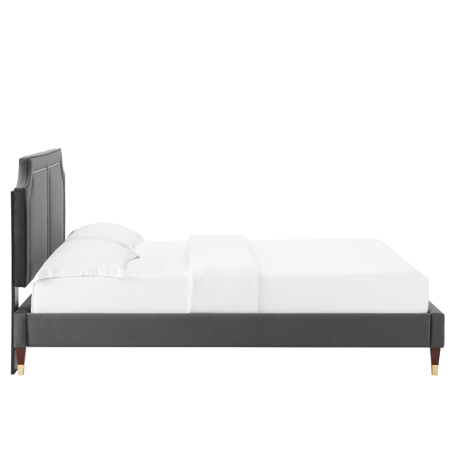 Modway Furniture Modern Novi Performance Velvet Twin Bed - MOD-6793