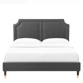 Modway Furniture Modern Novi Performance Velvet Twin Bed - MOD-6793