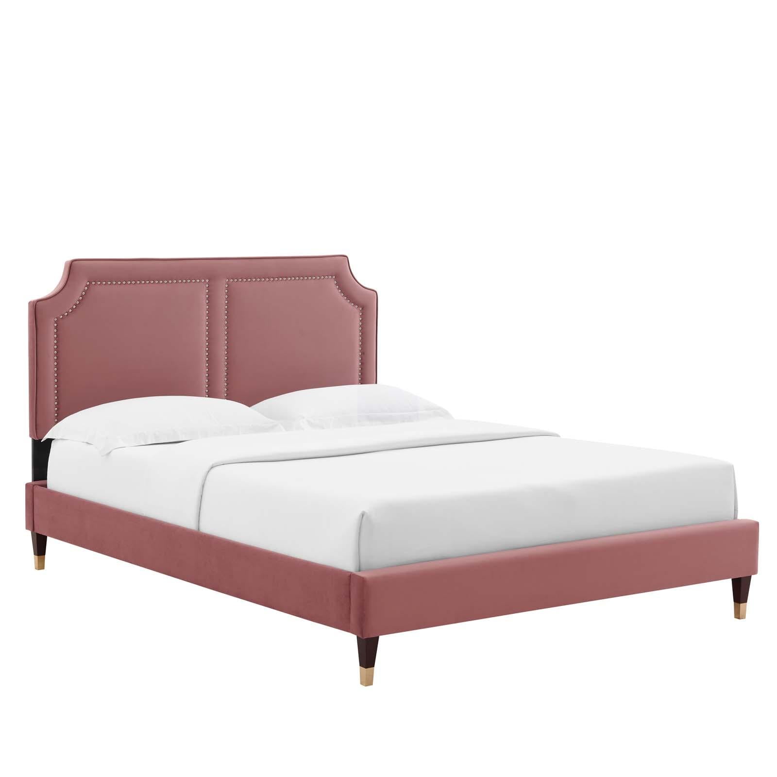 Modway Furniture Modern Novi Performance Velvet Twin Bed - MOD-6793