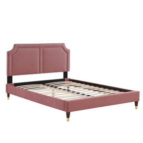 Modway Furniture Modern Novi Performance Velvet Twin Bed - MOD-6793