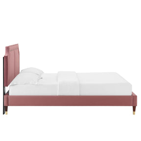 Modway Furniture Modern Novi Performance Velvet Twin Bed - MOD-6793