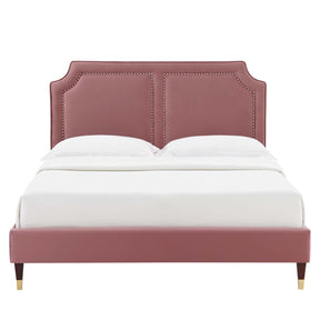 Modway Furniture Modern Novi Performance Velvet Twin Bed - MOD-6793