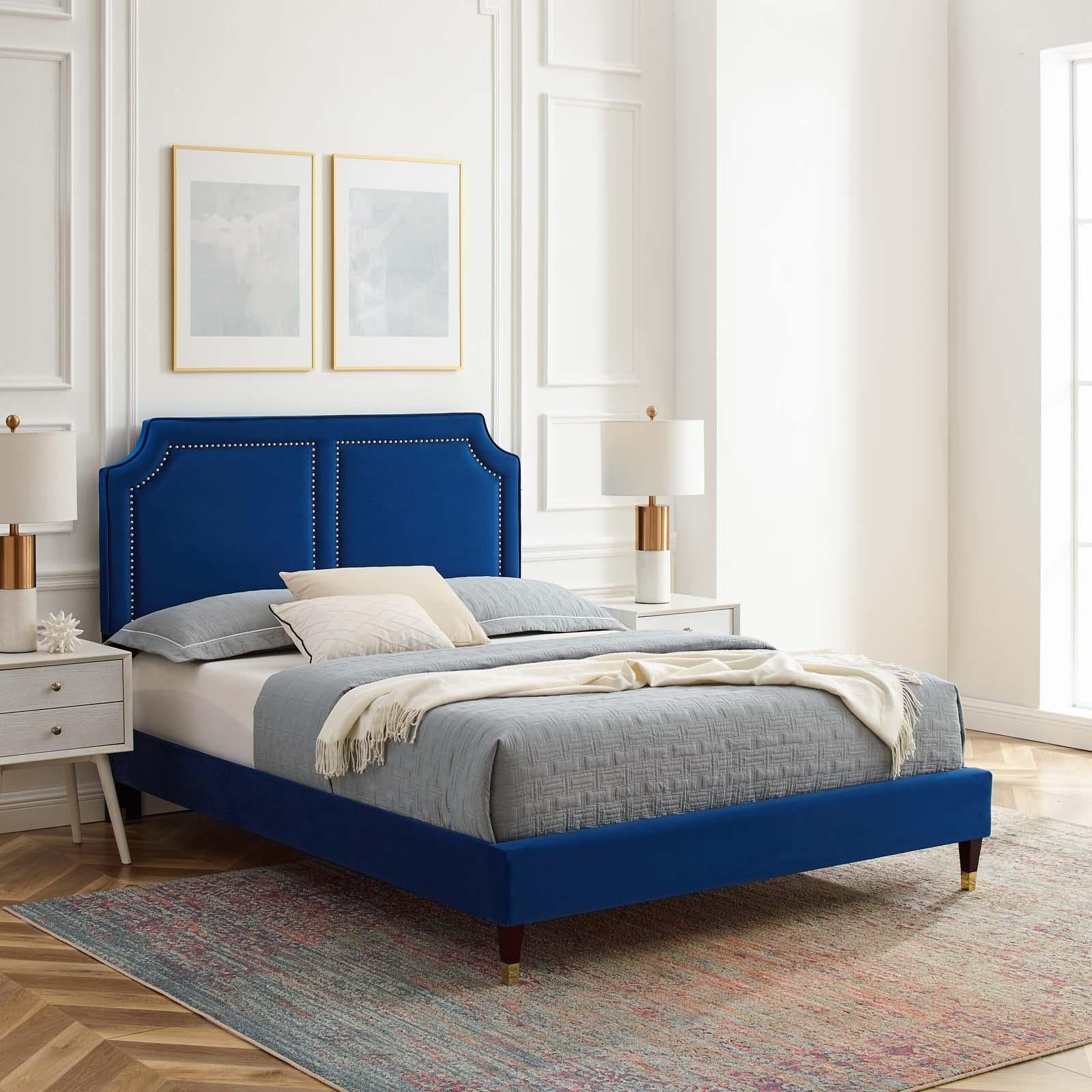 Modway Furniture Modern Novi Performance Velvet Twin Bed - MOD-6793