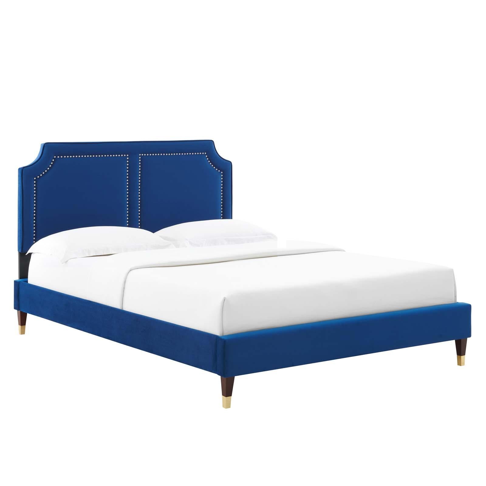 Modway Furniture Modern Novi Performance Velvet Twin Bed - MOD-6793