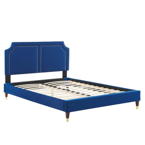 Modway Furniture Modern Novi Performance Velvet Twin Bed - MOD-6793