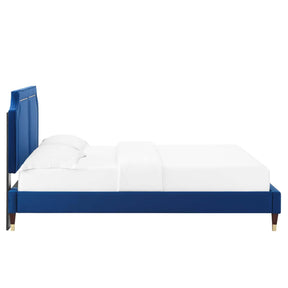 Modway Furniture Modern Novi Performance Velvet Twin Bed - MOD-6793