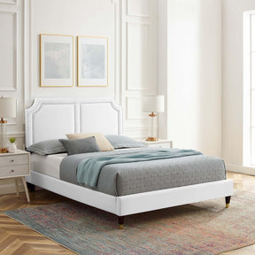 Modway Furniture Modern Novi Performance Velvet Twin Bed - MOD-6793