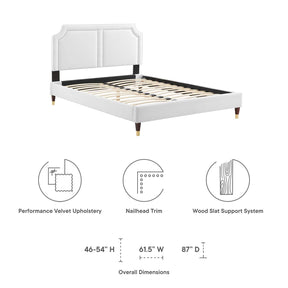 Modway Furniture Modern Novi Performance Velvet Twin Bed - MOD-6793