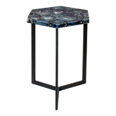 Moe's Home Collection Hexagon Agate Accent Table - PJ-1005-30 - Moe's Home Collection - side tables - Minimal And Modern - 1