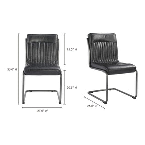 Moe's Home Collection Ansel Dining Chair Black-Set of Two - PK-1043-02