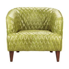 Moe's Home Collection Magdelan Tufted Leather Arm Chair Emerald - PK-1076-27