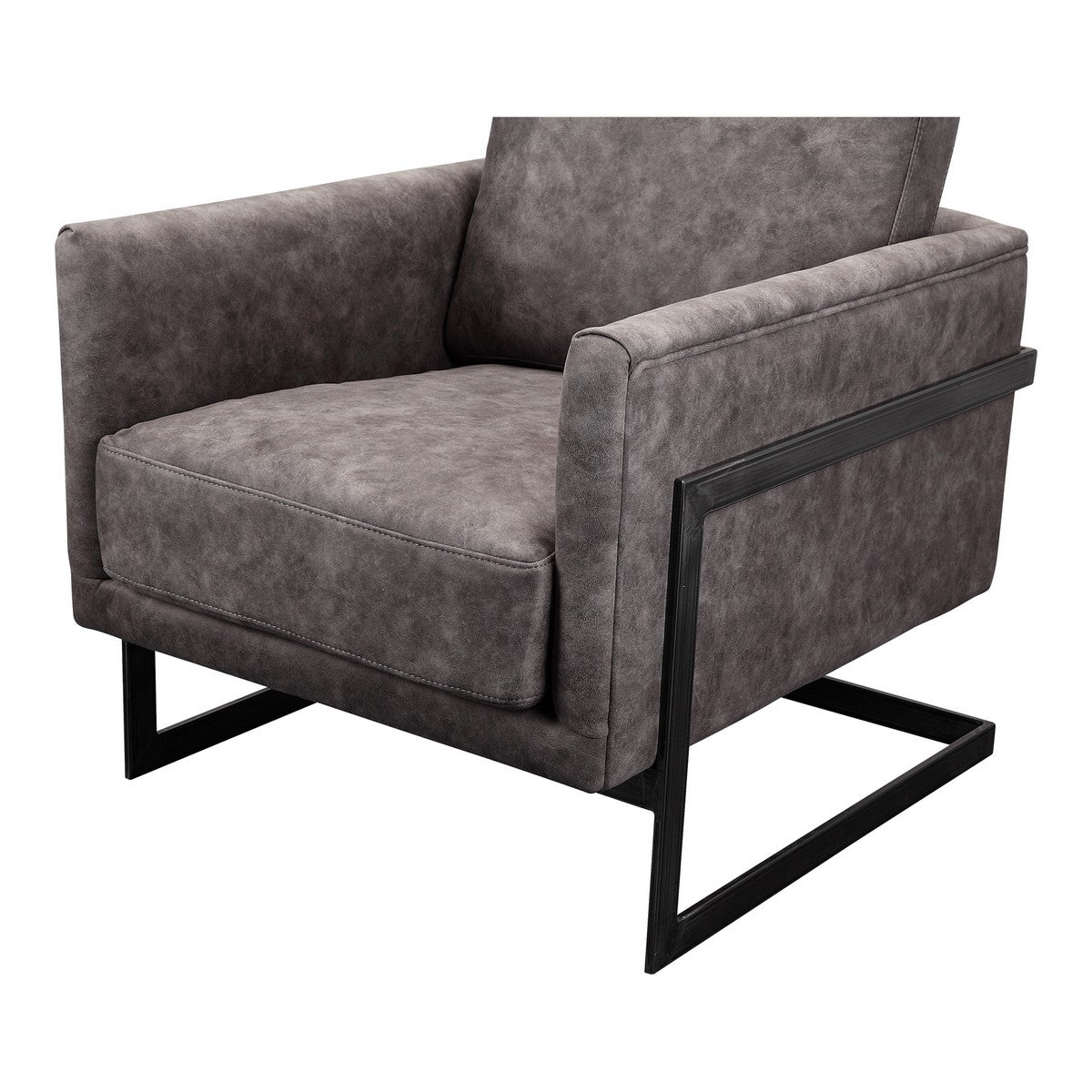 Moe's Home Collection Luxley Club Chair Grey Velvet - PK-1082-15