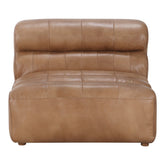 Moe's Home Collection Ramsay Leather Slipper Chair Tan - QN-1009-40 - Moe's Home Collection - Slipper Chairs - Minimal And Modern - 1