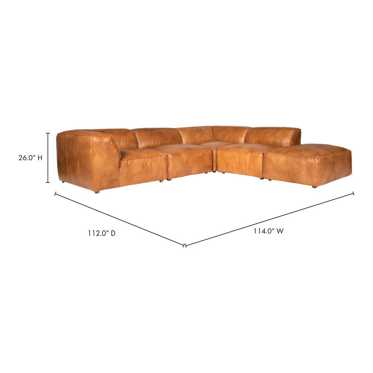 Moe's Home Collection Luxe Dream Modular Sectional Tan - QN-1026-40