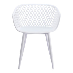 Moe's Home Collection Piazza Outdoor Chair White-Set of Two - QX-1001-18