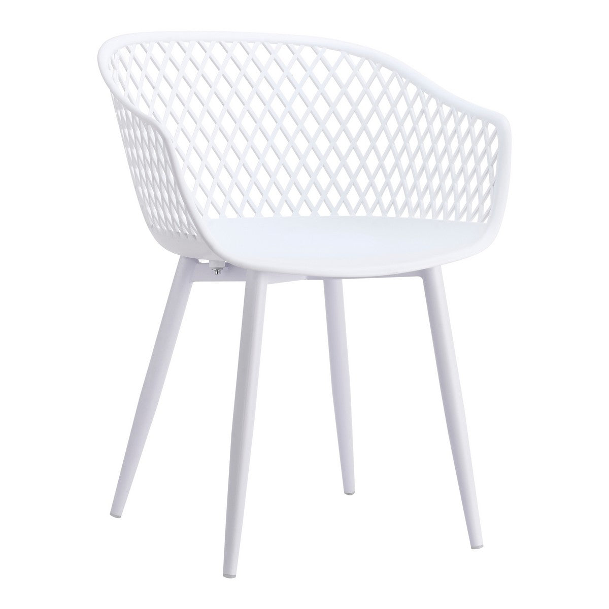 Moe's Home Collection Piazza Outdoor Chair White-Set of Two - QX-1001-18