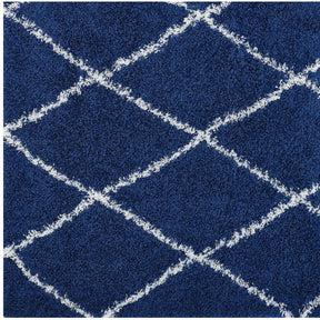 Modway Furniture Modern Toryn Diamond Lattice 5x8 Shag Area Rug - R-1144-58