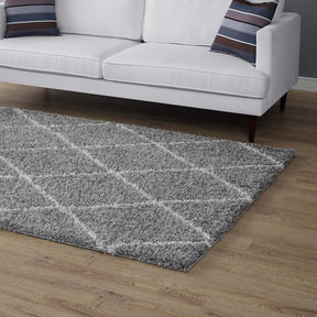 Modway Furniture Modern Toryn Diamond Lattice 5x8 Shag Area Rug - R-1144-58