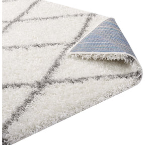 Modway Furniture Modern Toryn Diamond Lattice 5x8 Shag Area Rug - R-1144-58