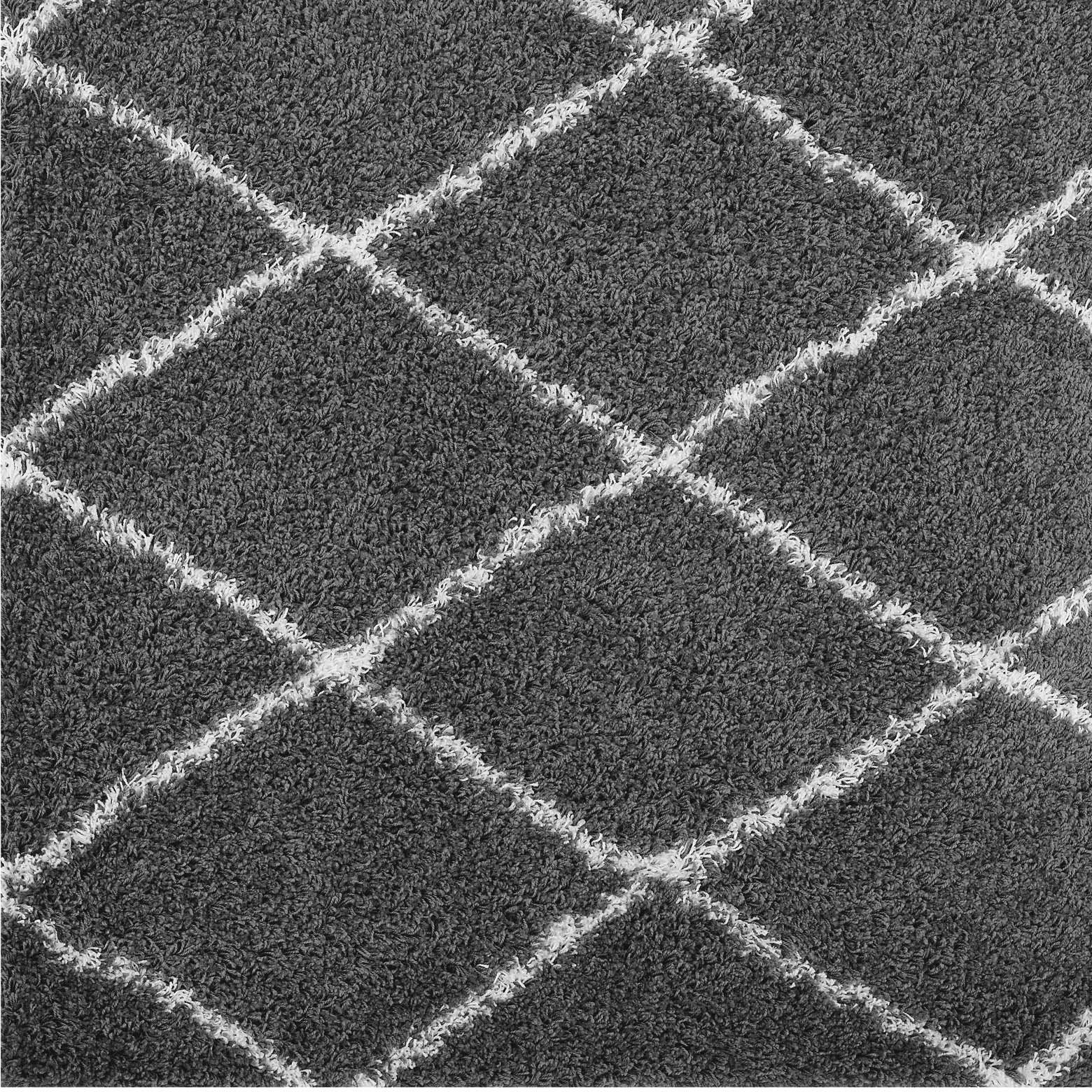 Modway Furniture Modern Toryn Diamond Lattice 5x8 Shag Area Rug - R-1144-58