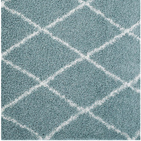 Modway Furniture Modern Toryn Diamond Lattice 5x8 Shag Area Rug - R-1144-58