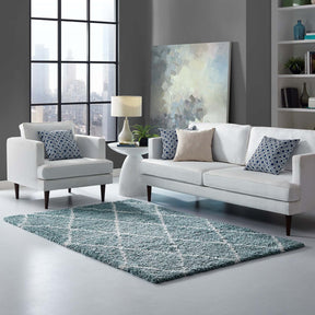 Modway Furniture Modern Toryn Diamond Lattice 5x8 Shag Area Rug - R-1144-58