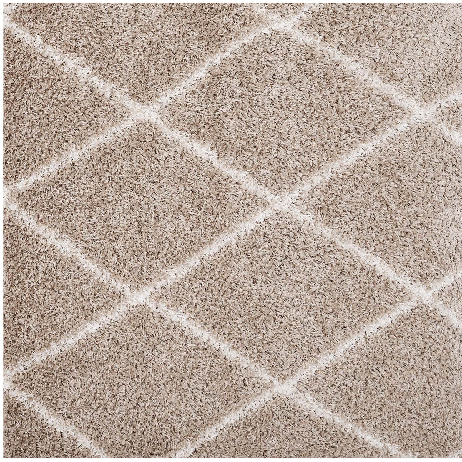 Modway Furniture Modern Toryn Diamond Lattice 5x8 Shag Area Rug - R-1144-58